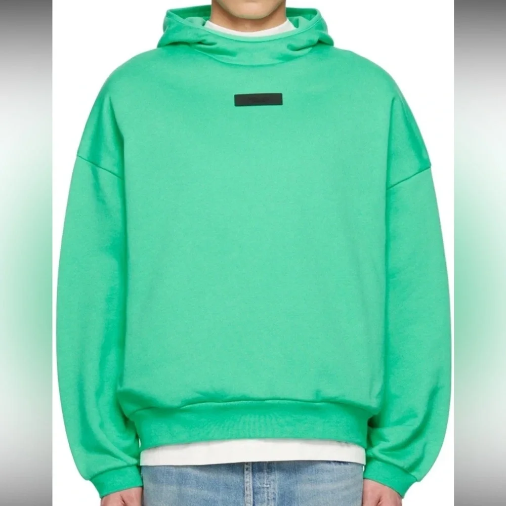 Fear of God ESSENTIALS 2024 Mint Leaf Hoodie M NWT FW24 - Picture 3 of 8